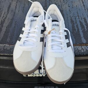 Adidas Men's White and Black Classic Sneakers